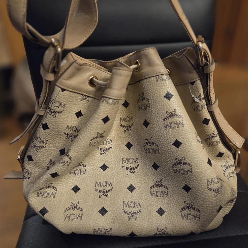 Authentic MCM Visetos Drawstring Bucket Bag - Picture 8 of 16